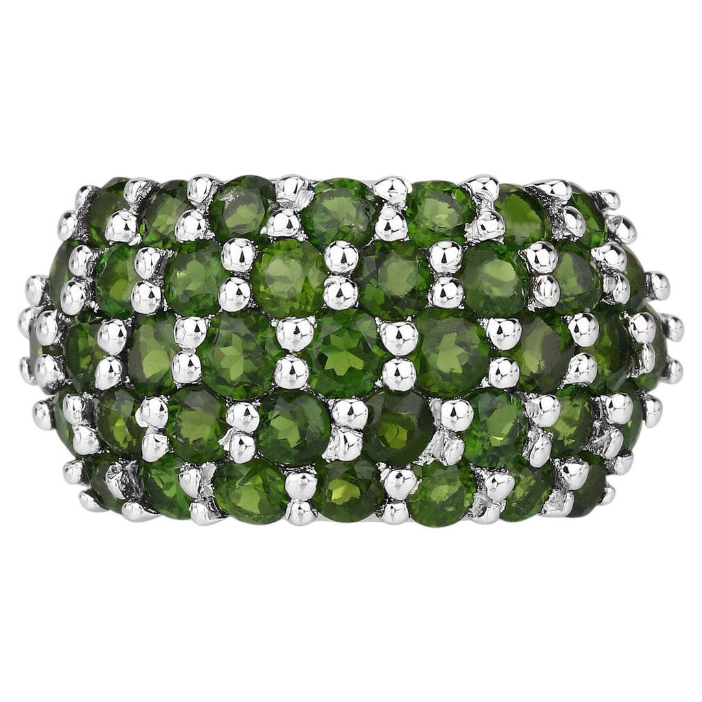 Chrome Diopside Ring 5 Carats Sterling Silver
