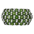 Chrome Diopside Ring 5 Carats Sterling Silver