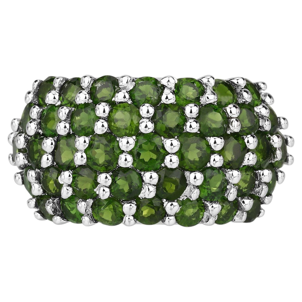 Chrome Diopside Ring 5 Carats Sterling Silver