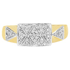Diamond Ring 0.2 Carats Gold Plated Silver