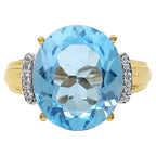 Multicolor Topaz Ring 8.32 Carats Gold Plated Silver