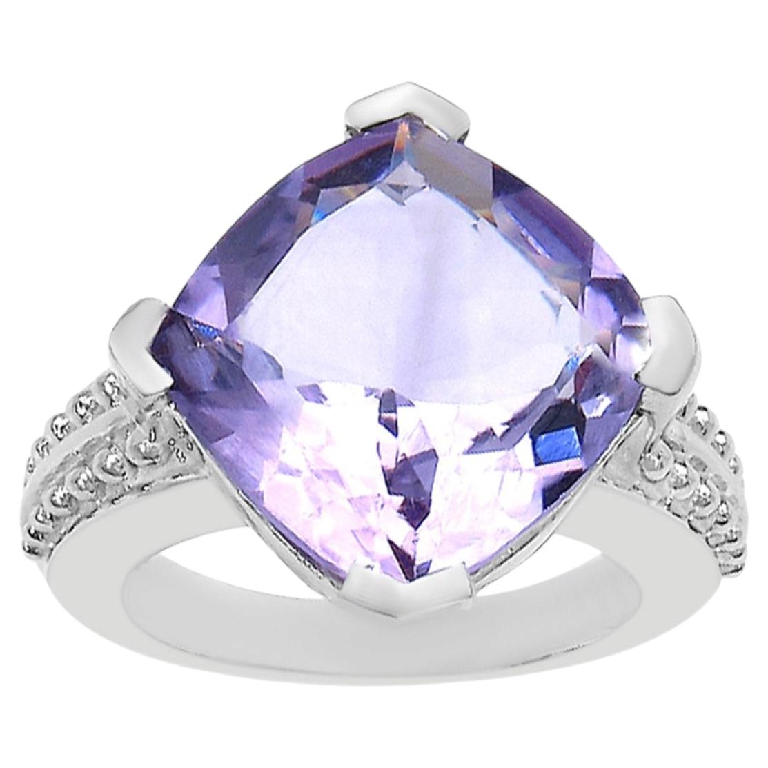 Amethyst Ring 10.2 Carats Sterling Silver