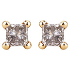 Champagne Diamond Stud Earrings 0.3 Carats 14K Yellow Gold