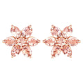 Morganite Stud Earrings 1.94 Carats 10K Rose Gold