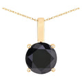 Black Diamond Pendant 3.1 Carats 14K Yellow Gold