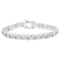 Tanzanite Tennis Bracelet 2.38 Carats Sterling Silver