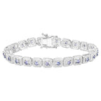 Tanzanite Tennis Bracelet 2.38 Carats Sterling Silver