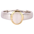 White Moonstone Ring 1.30 Carats Gold Plated Silver