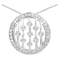 Diamond Pendant 0.5 Carats Sterling Silver