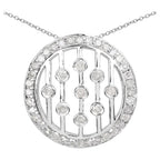 Diamond Pendant 0.5 Carats Sterling Silver