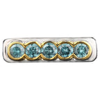 Blue Diamond Ring 0.5 Carats 9K Yellow & White Gold