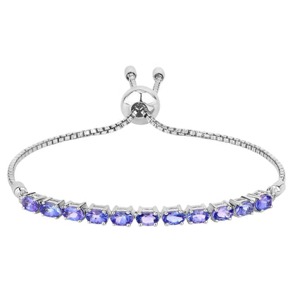 Tanzanite Bracelet 2.28 Carats Sterling Silver