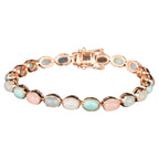 Natural Mixed Gemstones Bracelet 17.46 Carats Gold Plated Silver