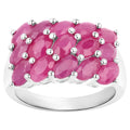 Ruby Ring 4.04 Carats Sterling Silver