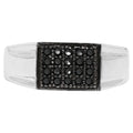 Black Diamond Ring 0.28 Carats Sterling Silver