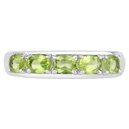 Peridot Ring 0.84 Carats Sterling Silver
