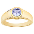 Tanzanite Ring 0.94 Carats Gold Plated Silver