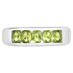 Peridot Ring 0.84 Carats Sterling Silver