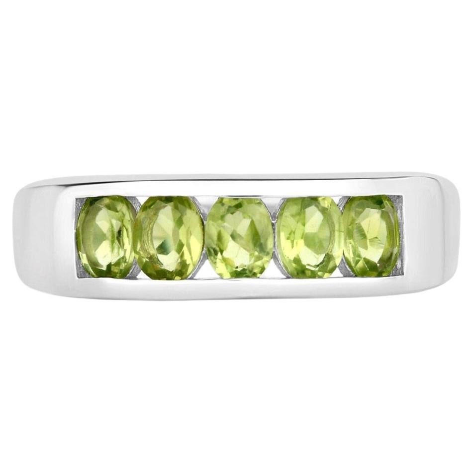 Peridot Ring 0.84 Carats Sterling Silver