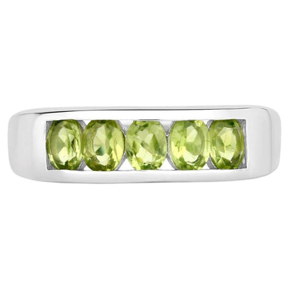 Peridot Ring 0.84 Carats Sterling Silver