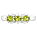 Peridot Ring 0.5 Carats Sterling Silver