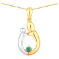 Emerald Mom Pendant 0.16 Carats Gold Plated Silver