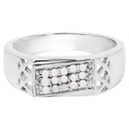 Diamond Ring 0.22 Carats Sterling Silver
