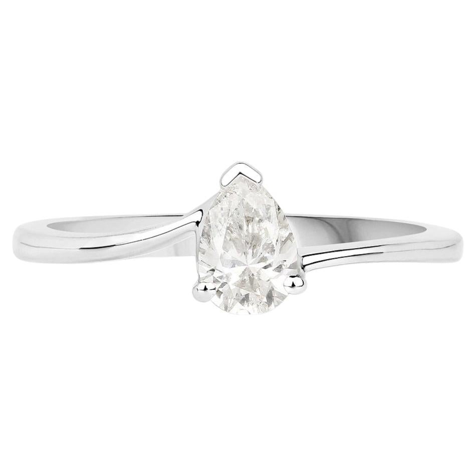 Diamond Ring 0.48 Carats 14K White Gold