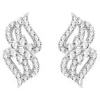 Diamond Stud Earrings 0.62 Carats 14K White Gold