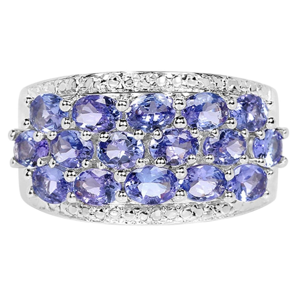 Tanzanite Ring 2.7 Carats Sterling Silver