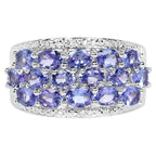 Tanzanite Ring 2.7 Carats Sterling Silver