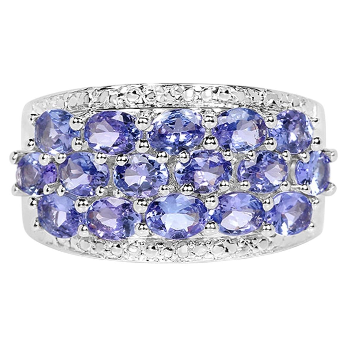 Tanzanite Ring 2.7 Carats Sterling Silver