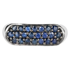 Blue Sapphire Ring 0.98 Carats Sterling Silver