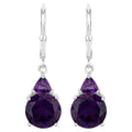 Amethyst Earrings 5.26 Carats Sterling Silver