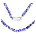 Tanzanite Necklace 21.4 Carats Sterling Silver