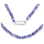 Tanzanite Necklace 21.4 Carats Sterling Silver
