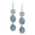 Aquamarine Earrings 23.9 Carats Sterling Silver