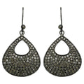 Diamond Cluster Earrings 3.14 Carats Sterling Silver