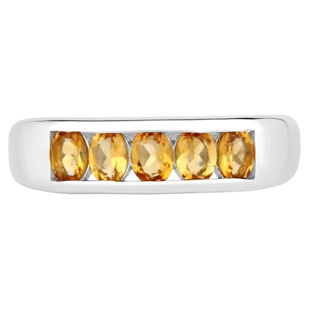 Citrine Ring 0.78 Carats Sterling Silver