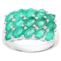 Emerald Ring 2.98 Carats Sterling Silver