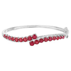 Ruby Bracelet 9.02 Carats Sterling Silver