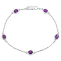 Amethyst Bracelet 1.68 Carats Sterling Silver
