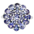Tanzanite Ring 2.68 Carats Sterling Silver