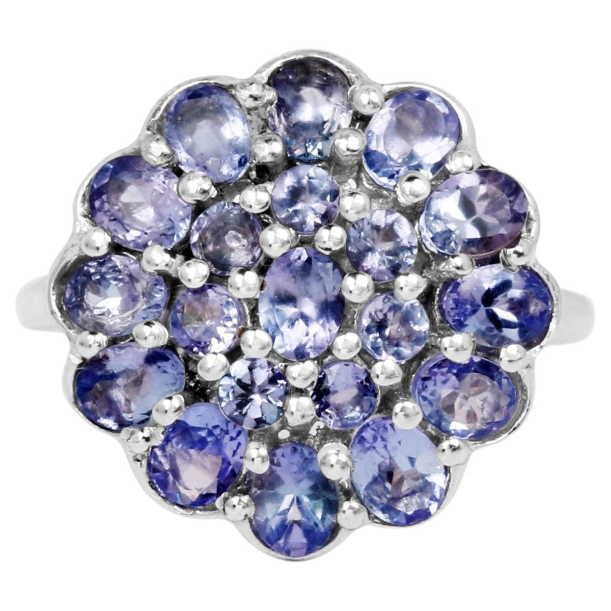 Tanzanite Ring 2.68 Carats Sterling Silver