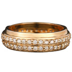 Light Brown Diamond Eternity Ring 1.05 Carats 9K Yellow Gold