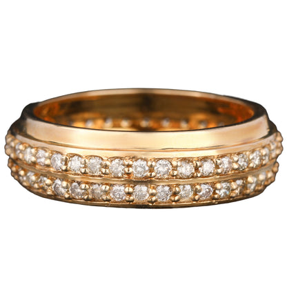 Light Brown Diamond Eternity Ring 1.05 Carats 9K Yellow Gold