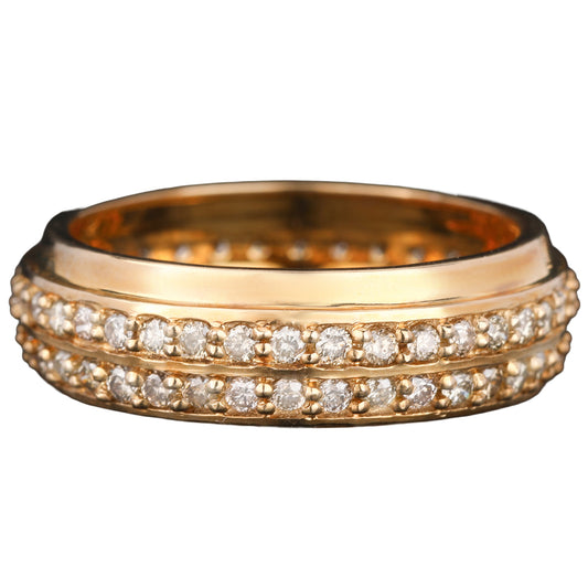 Light Brown Diamond Eternity Ring 1.05 Carats 9K Yellow Gold