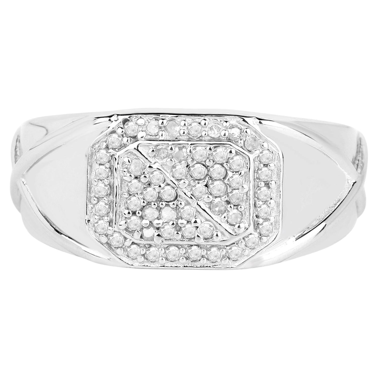 Diamond Ring 0.26 Carats Sterling Silver