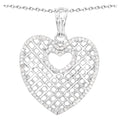 Diamond Pendant 0.5 Carats Sterling Silver
