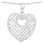 Diamond Pendant 0.5 Carats Sterling Silver